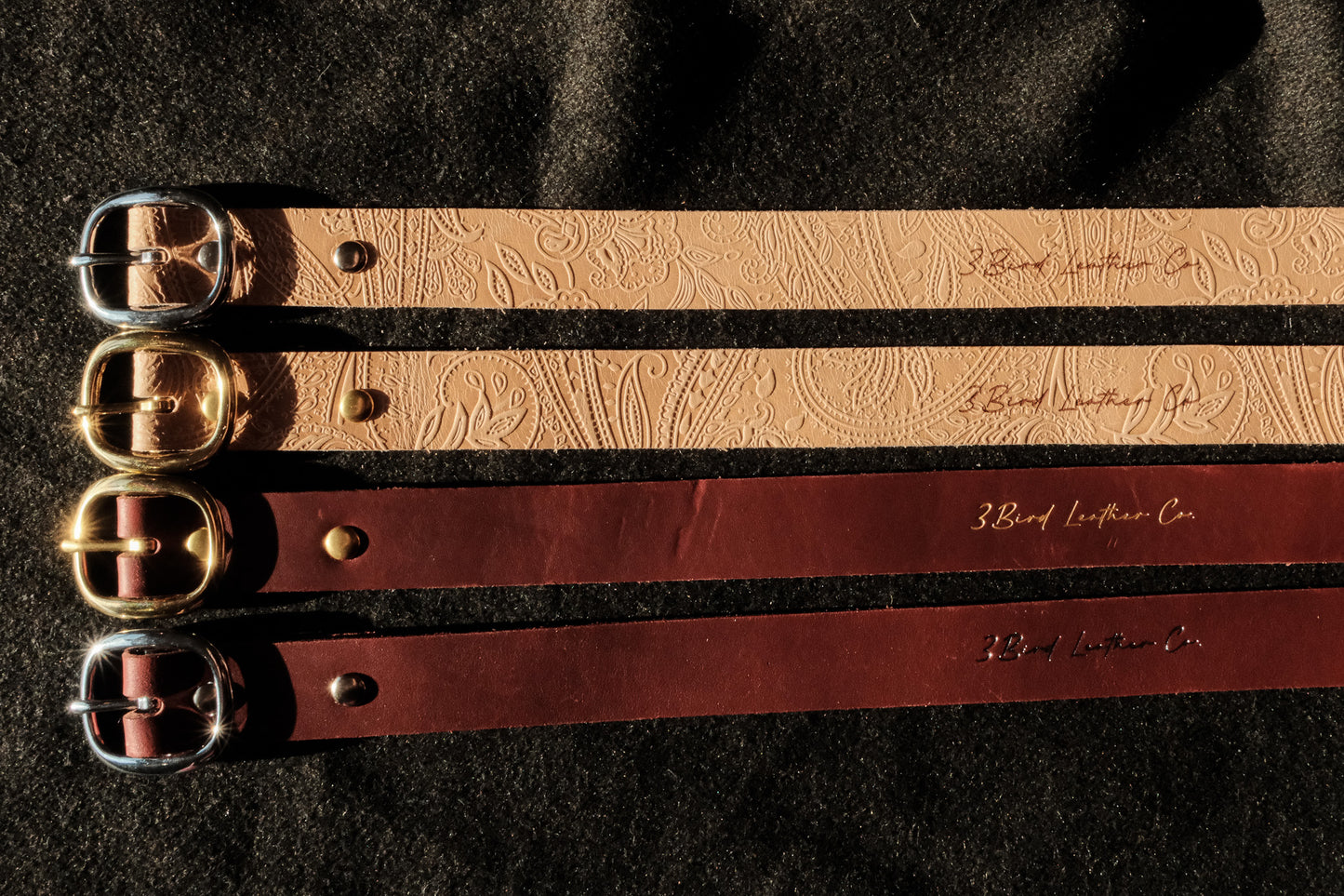 Women's Embossed Leather Belts
