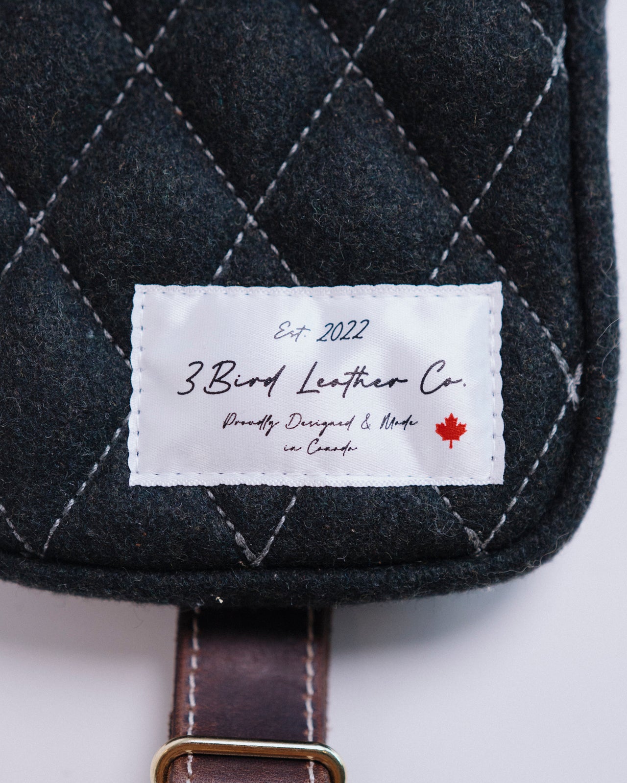 Quilted Wool Phone Bag
