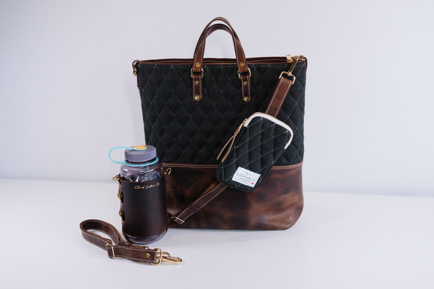 Quilted Wool Phone Bag