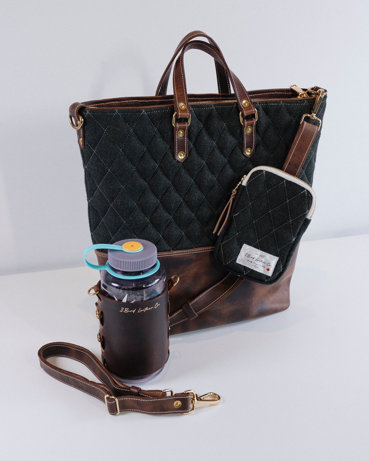 Leather Water Bottle Holder