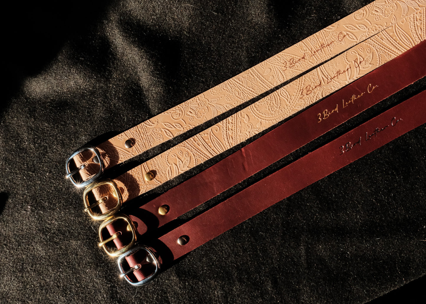 Women's Embossed Leather Belts