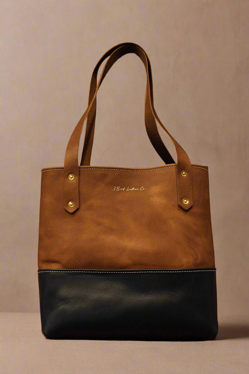 Leather Market Tote Bag