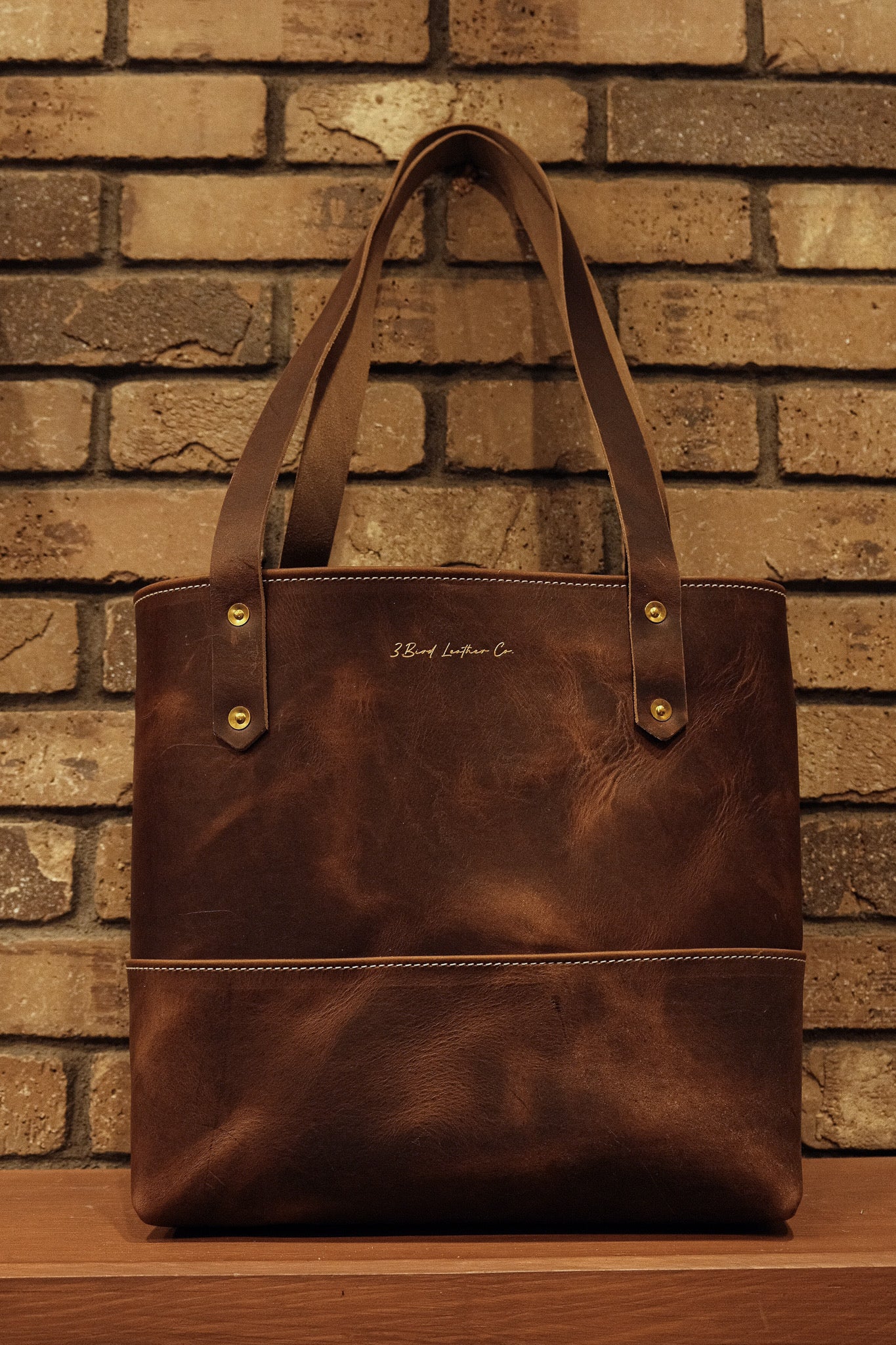 Leather market tote on sale