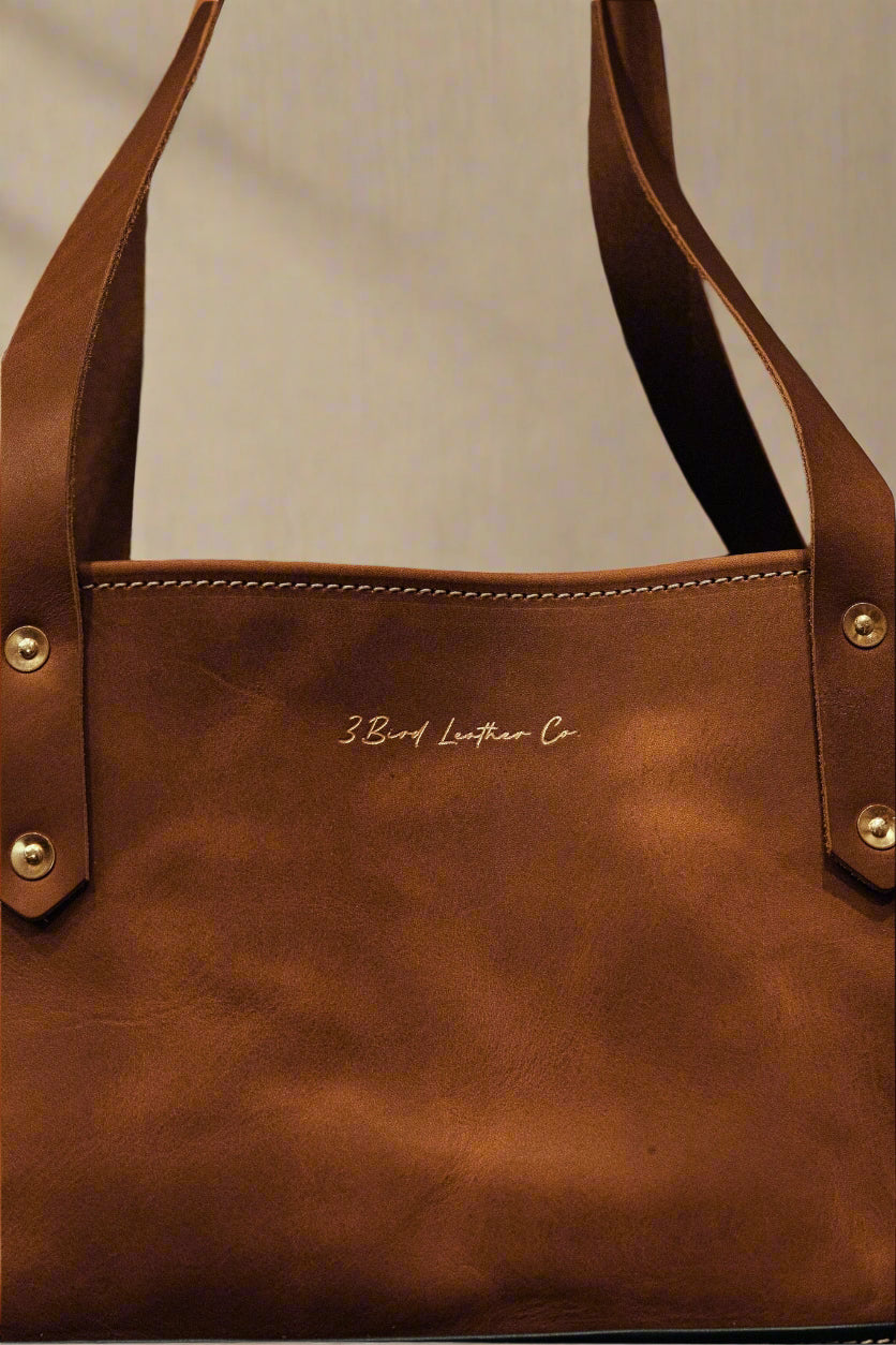 Leather Market Tote Bag
