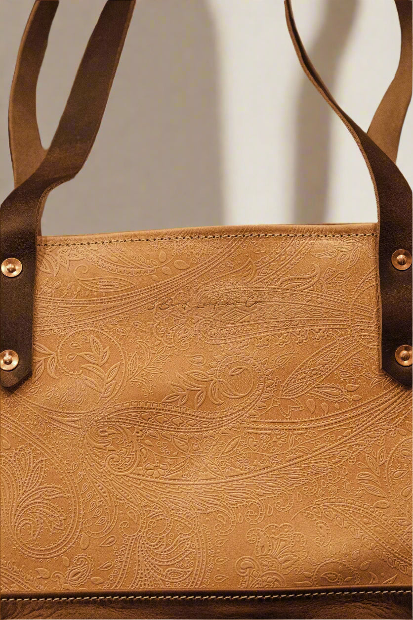 Leather Market Tote Bag