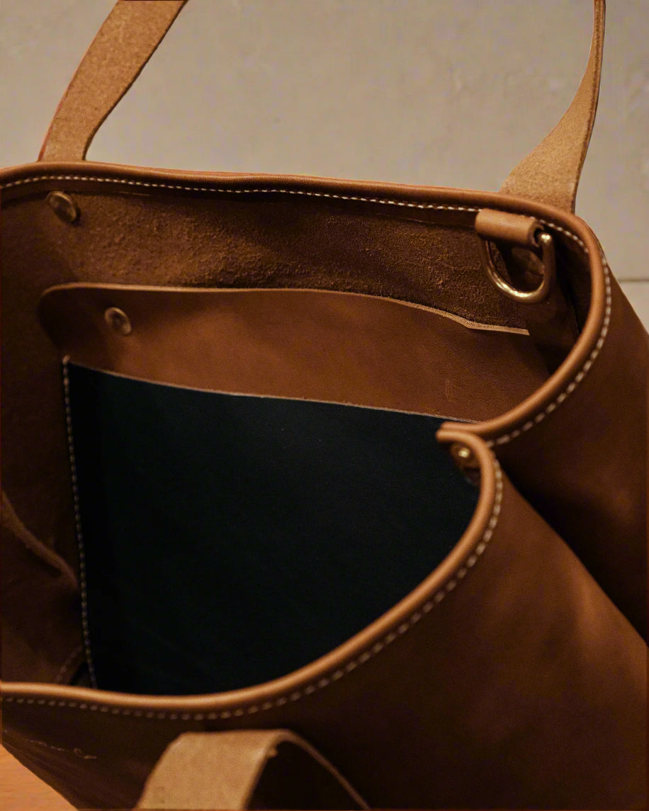 Leather Market Tote Bag