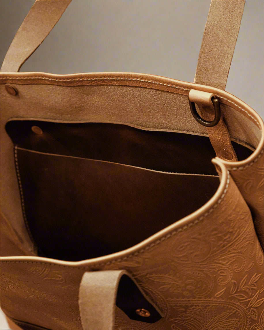 Leather Market Tote Bag