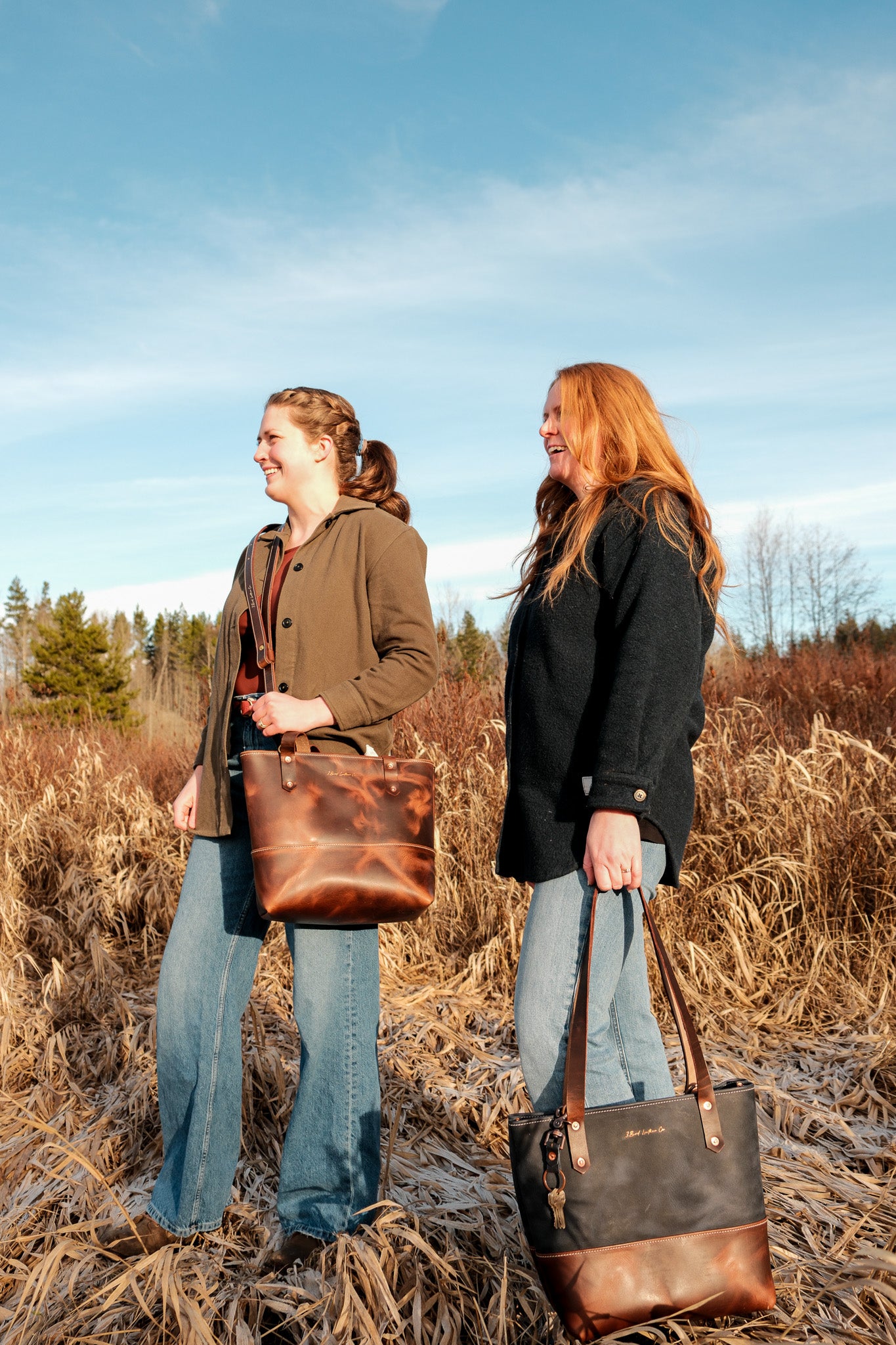 Leather Market Tote Bag