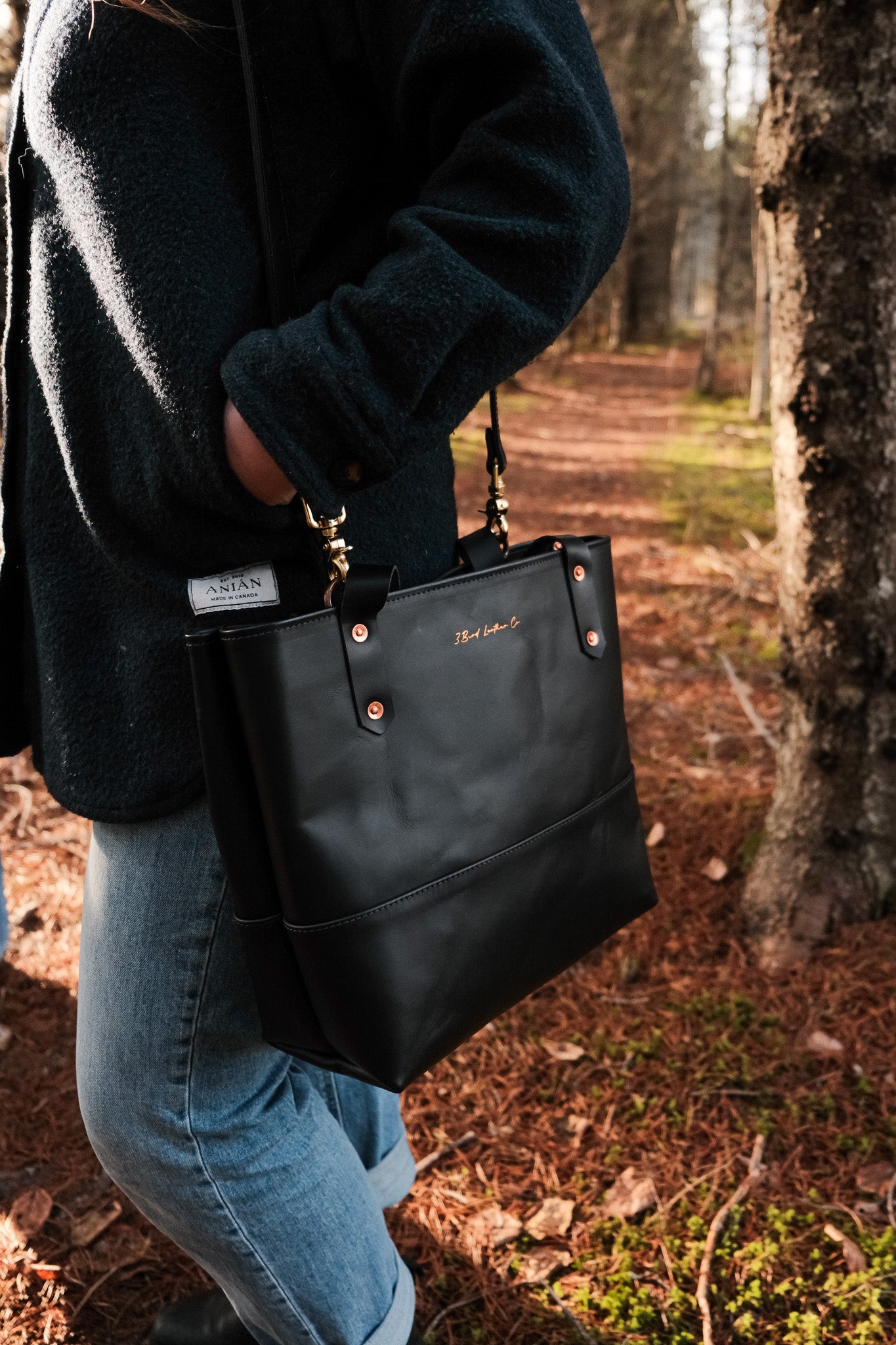 Leather Market Tote Bag