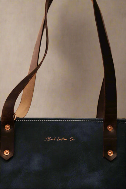 Leather Market Tote Bag