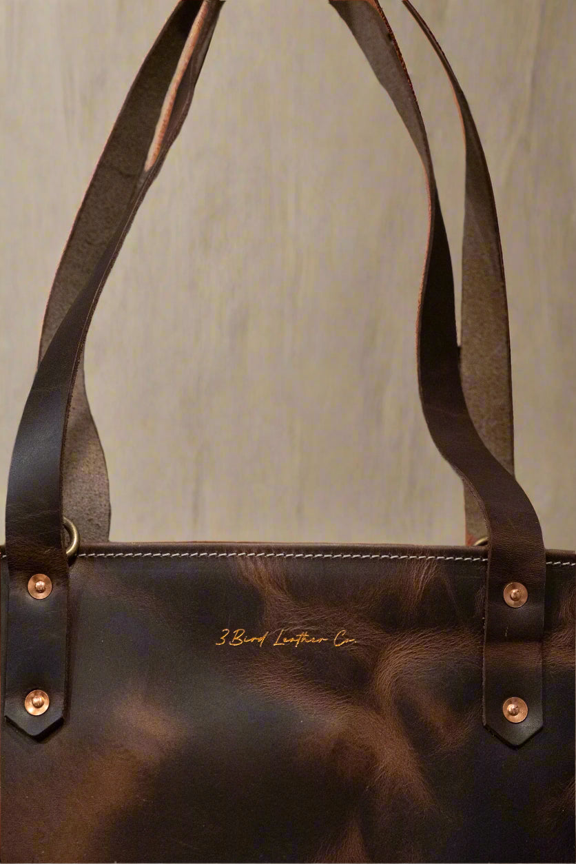 Leather Market Tote Bag