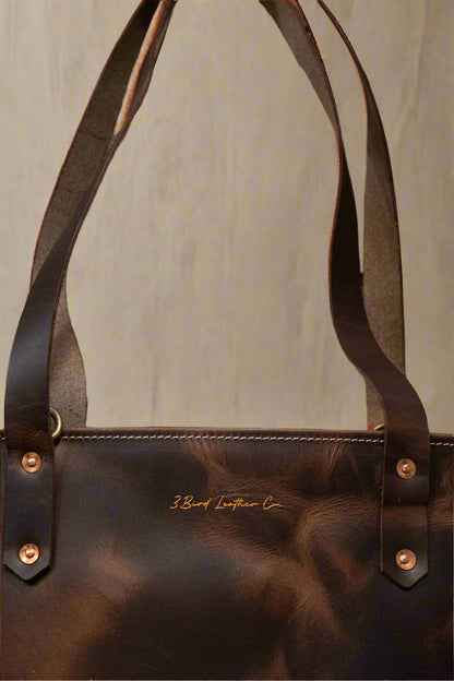 Leather Market Tote Bag