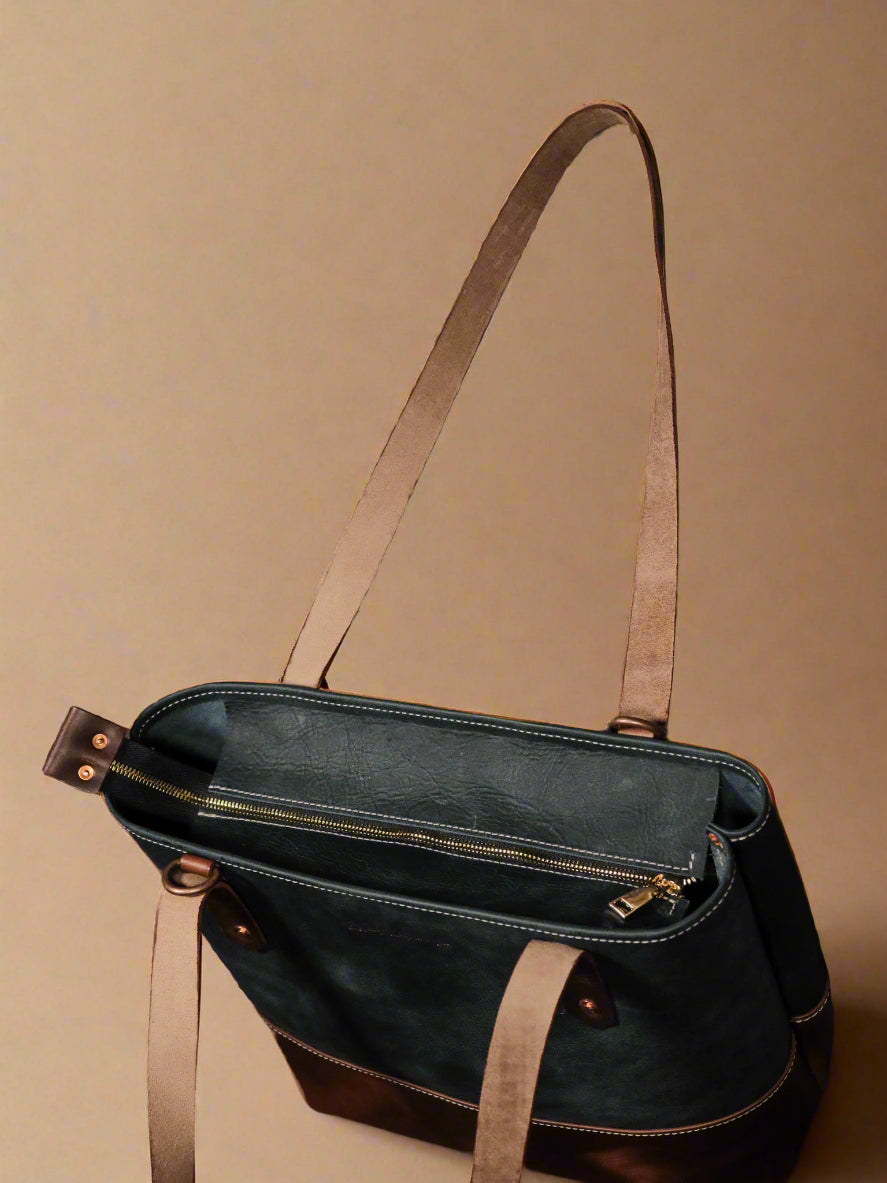 Leather Market Tote Bag