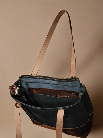 Leather Market Tote Bag