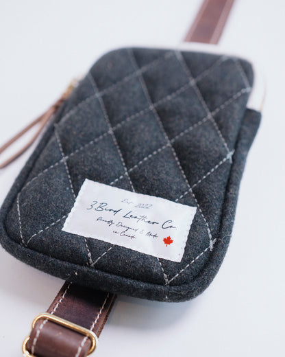 Quilted Wool Phone Bag