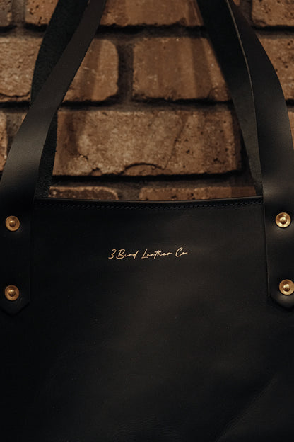 Leather Market Tote Bag