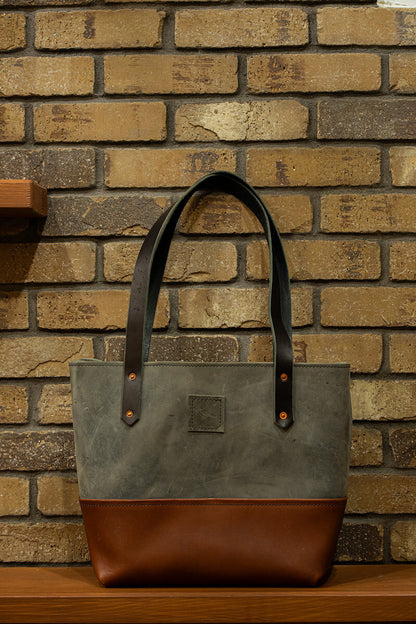 Leather Market Tote Bag