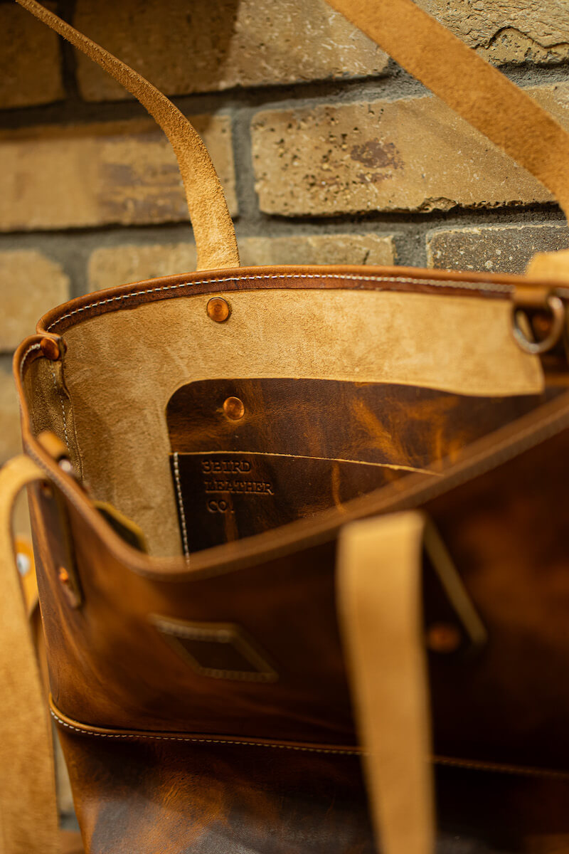 Leather Market Tote Bag