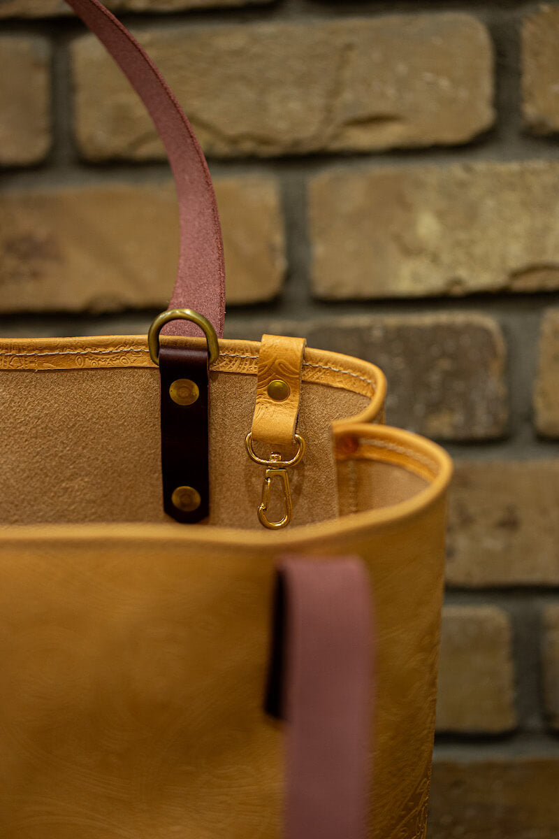 Leather Market Tote Bag